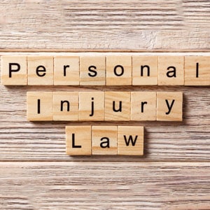 Personal injury law - wooden blocks